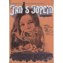 Janis Joplin - metalen bord