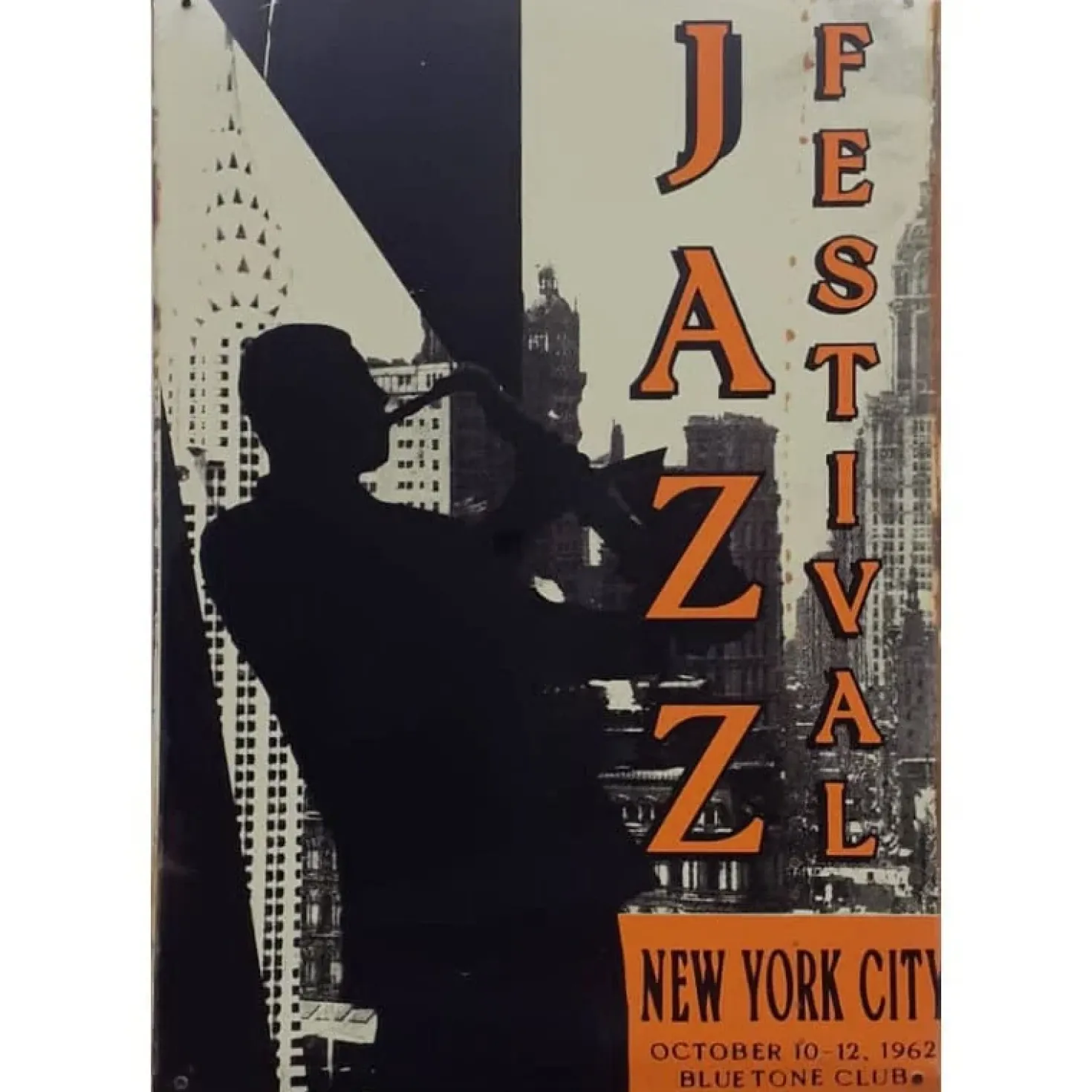 Jazz Festival New York - metalen bord