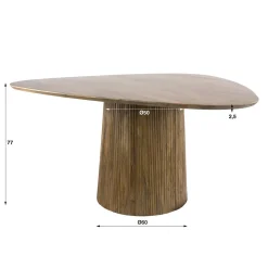 Jean Eettafel Driehoekig Mangohout 150cm
