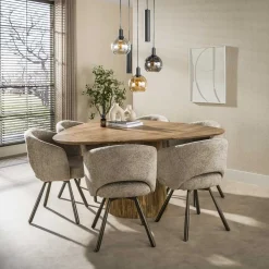 Jean Eettafel Driehoekig Mangohout 150cm