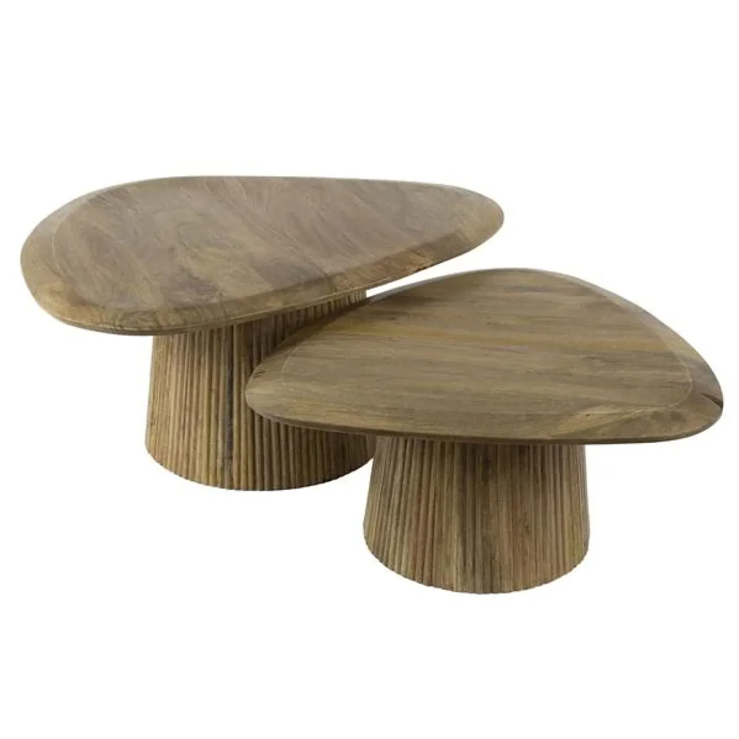 Jean Salontafel set van 2 driehoekig Mangohout