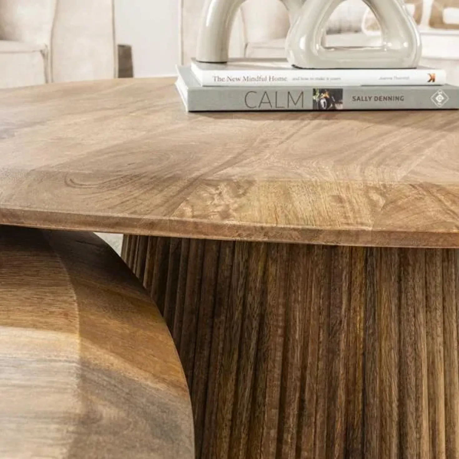 Jean Salontafel set van 2 driehoekig Mangohout