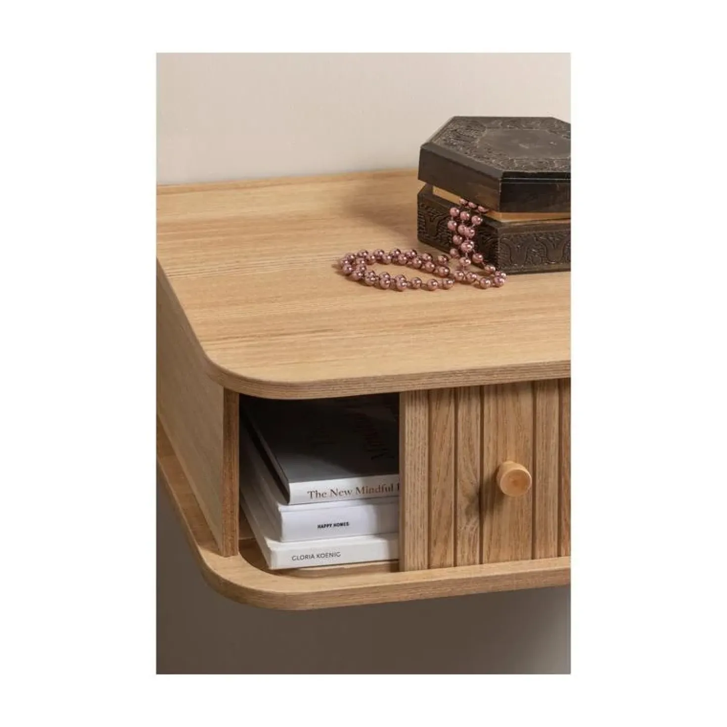 Jena Hangend nachtkastje links/rechts MDF/grenen naturel 40cm