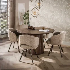 Jennie Eettafel rond Bruin 130cm