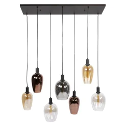 Jenny 7-lichts Hanglamp Meerkleurig glas