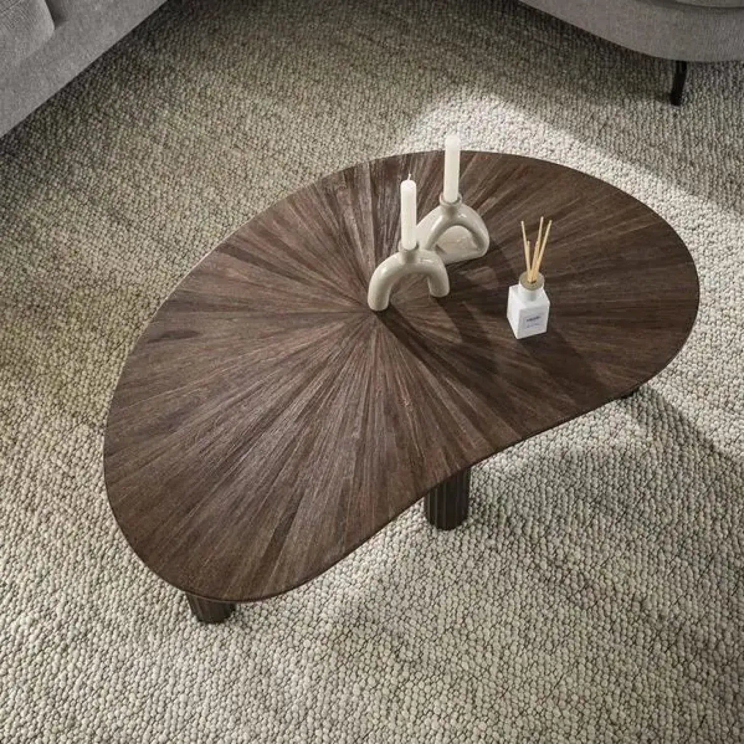 Jill Salontafel niervormig Teakhout 110cm