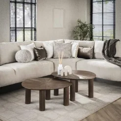 Jill Salontafel set van 2 vierhoekig Teakhout