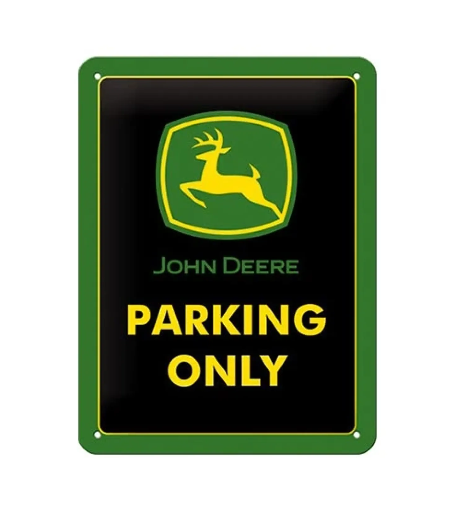 John Deere logo parking only - metalen bord