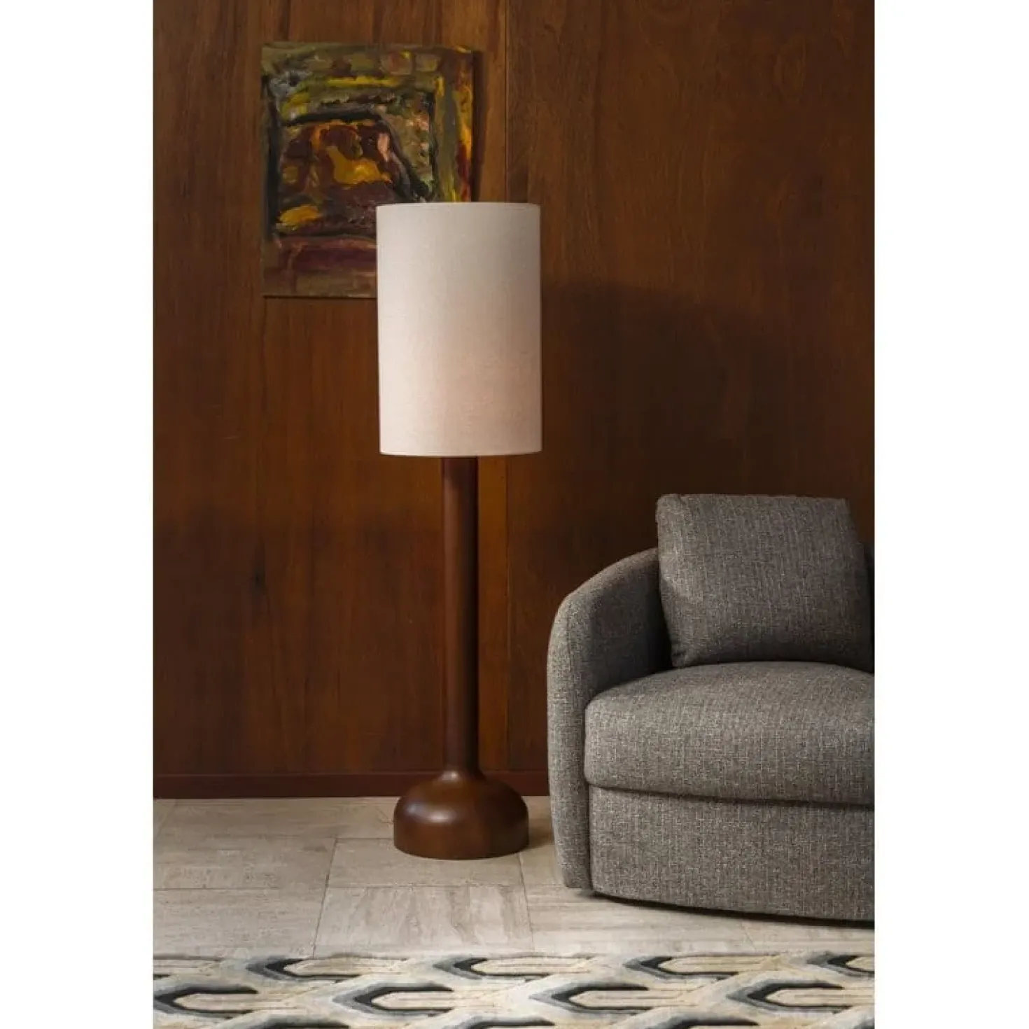 Jones 1-lichts Vloerlamp Bruin