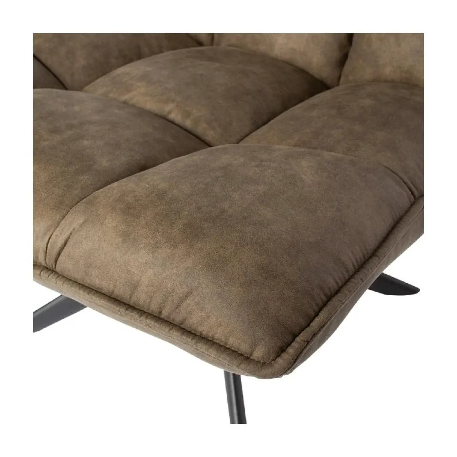 Jouke Draaifauteuil leerlook groen