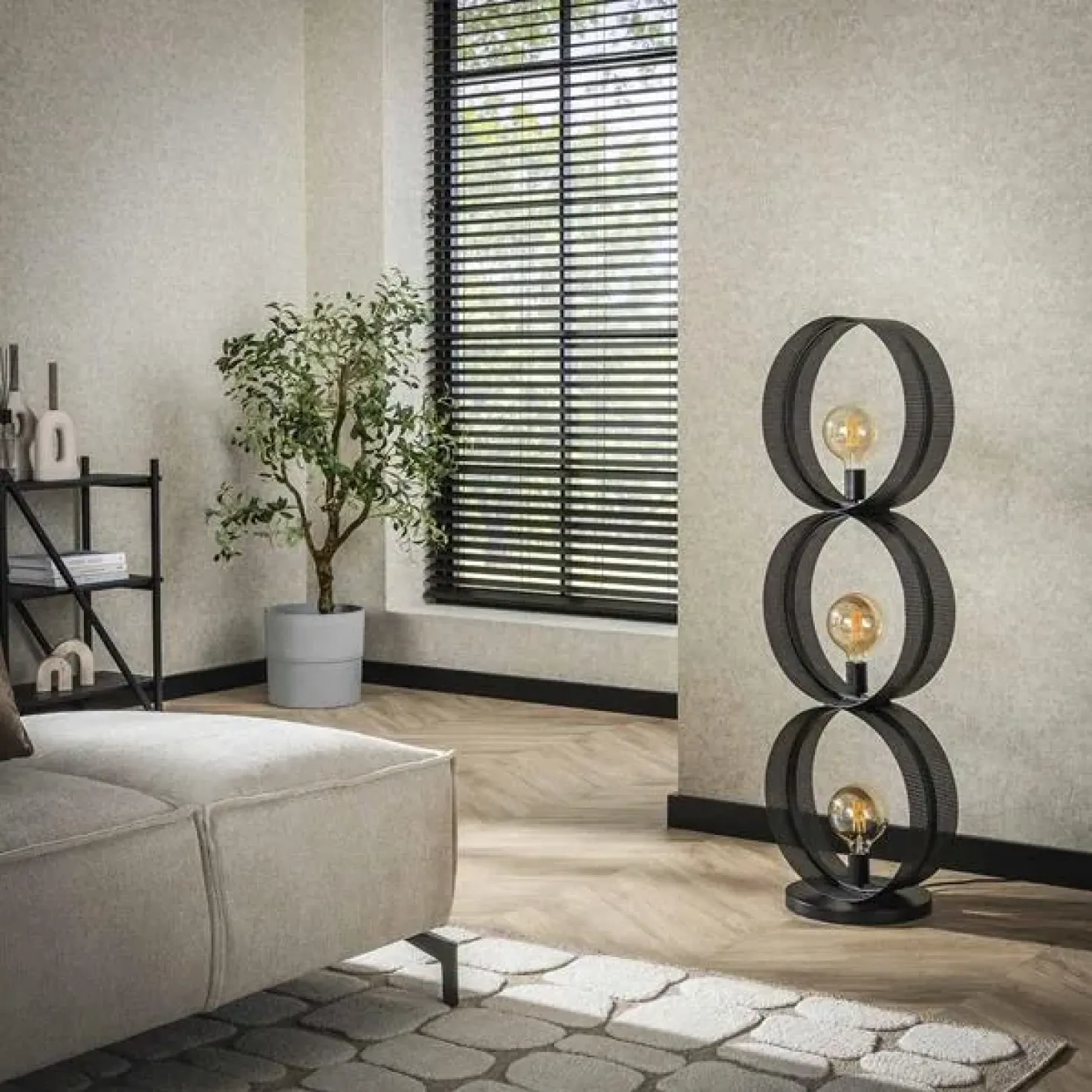 Juno 3-lichts Vloerlamp Charcoal