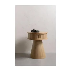 Karri Nachtkastje rond MDF/grenen naturel 38cm