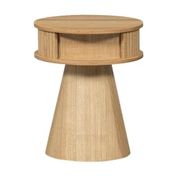 Karri Nachtkastje rond MDF/grenen naturel 38cm