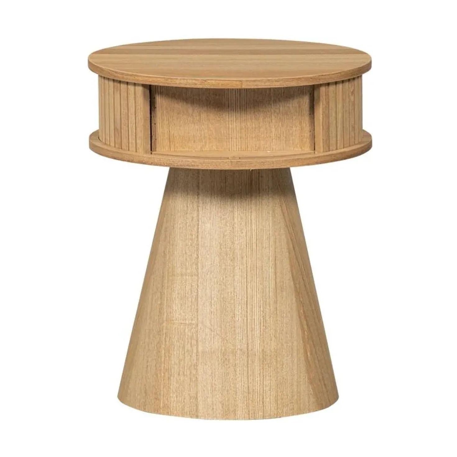 Karri Nachtkastje rond MDF/grenen naturel 38cm