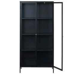 Kaya vitrinekast zwart metaal 90cm