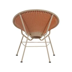 Kazoun Tuin loungestoel wicker oranje