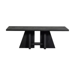 Kean Eettafel met middenpoot mango zwart 220cm