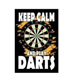 Keep calm and play darts - metalen bord