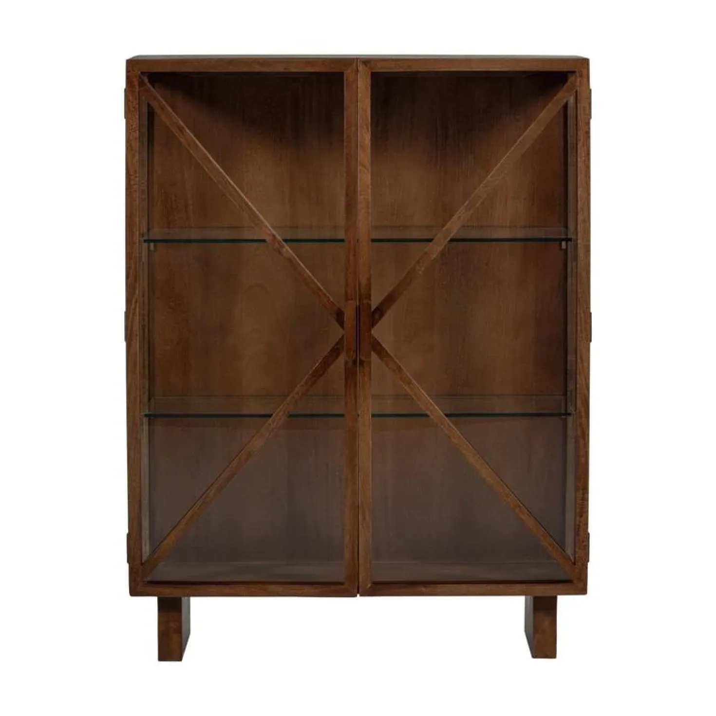 Kella 2-deurs kast mangohout bruin 100cm