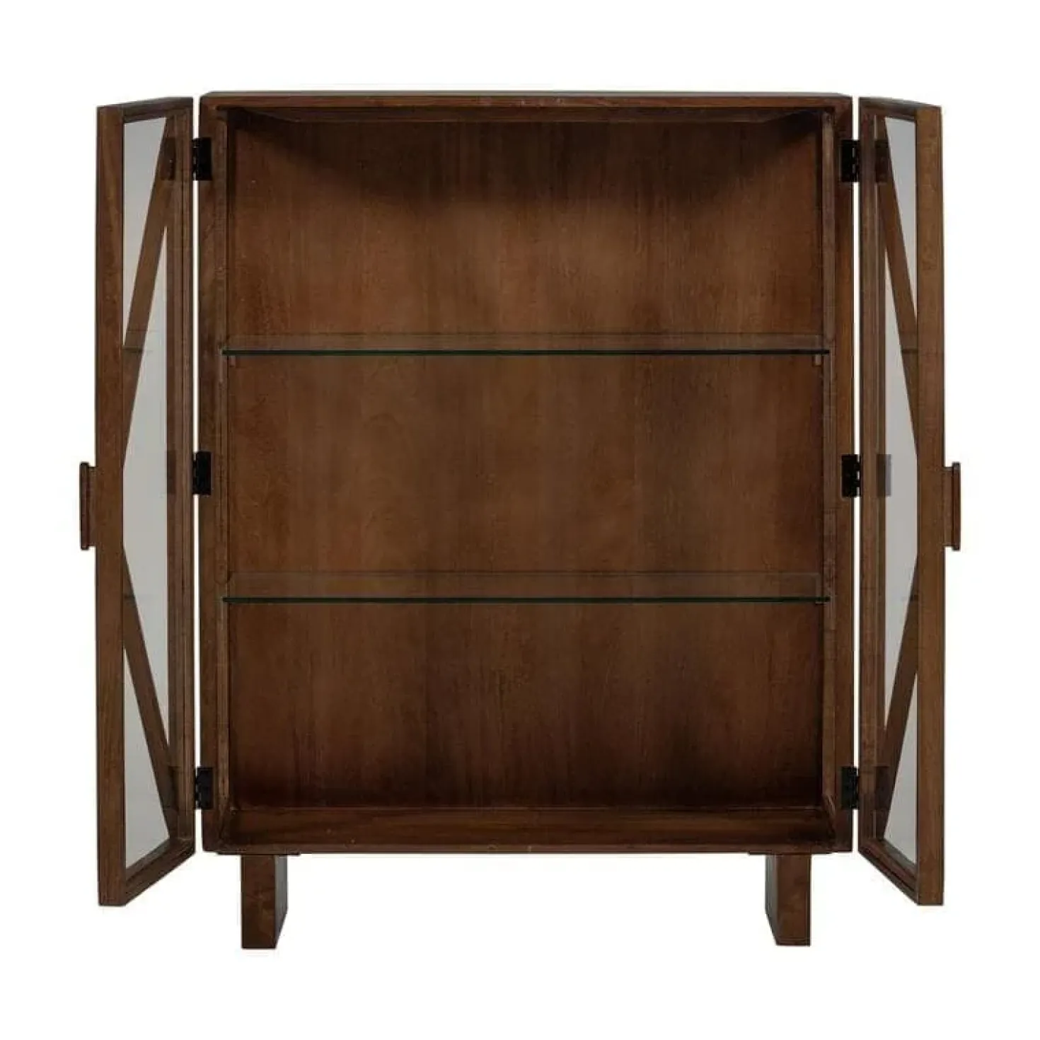 Kella 2-deurs kast mangohout bruin 100cm