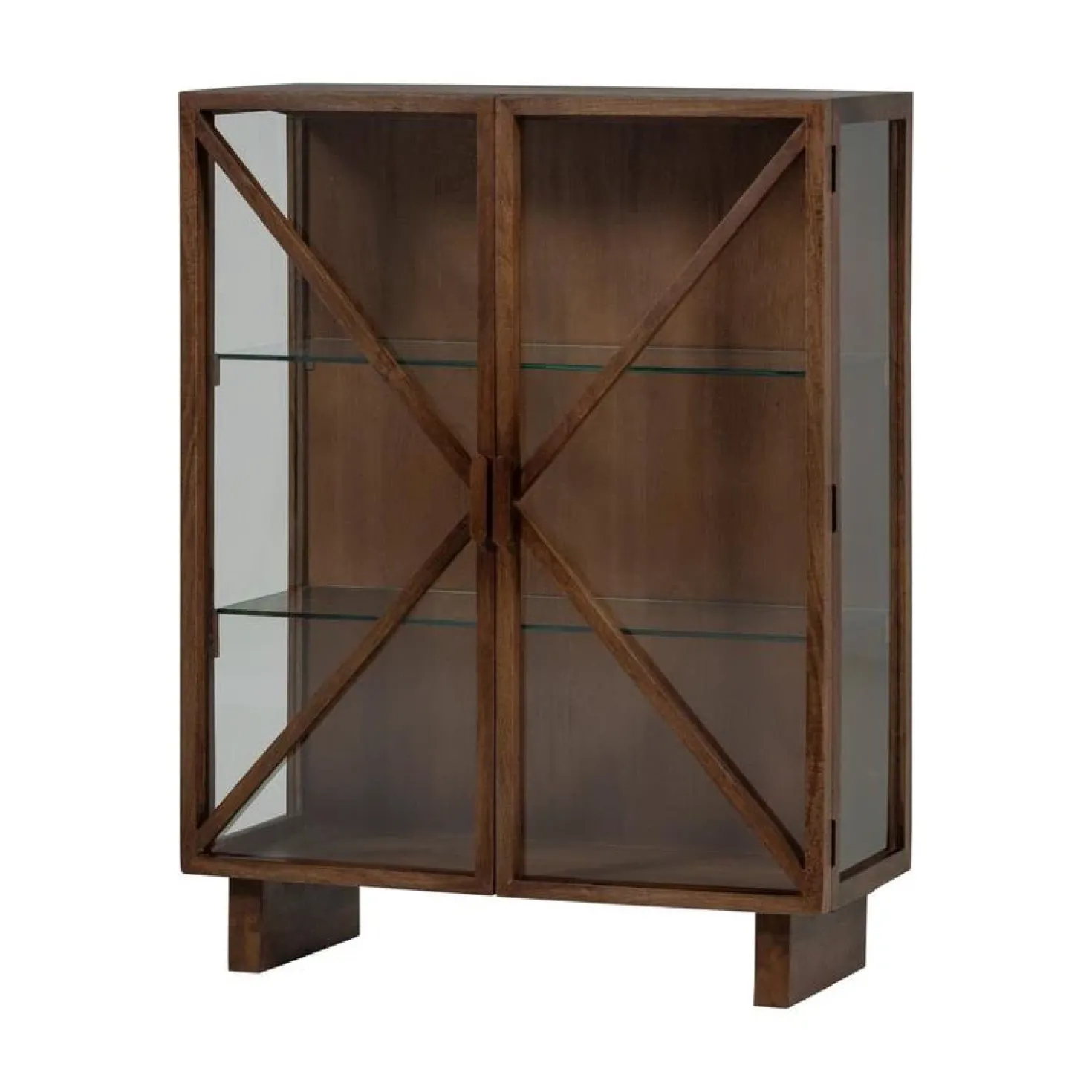 Kella 2-deurs kast mangohout bruin 100cm