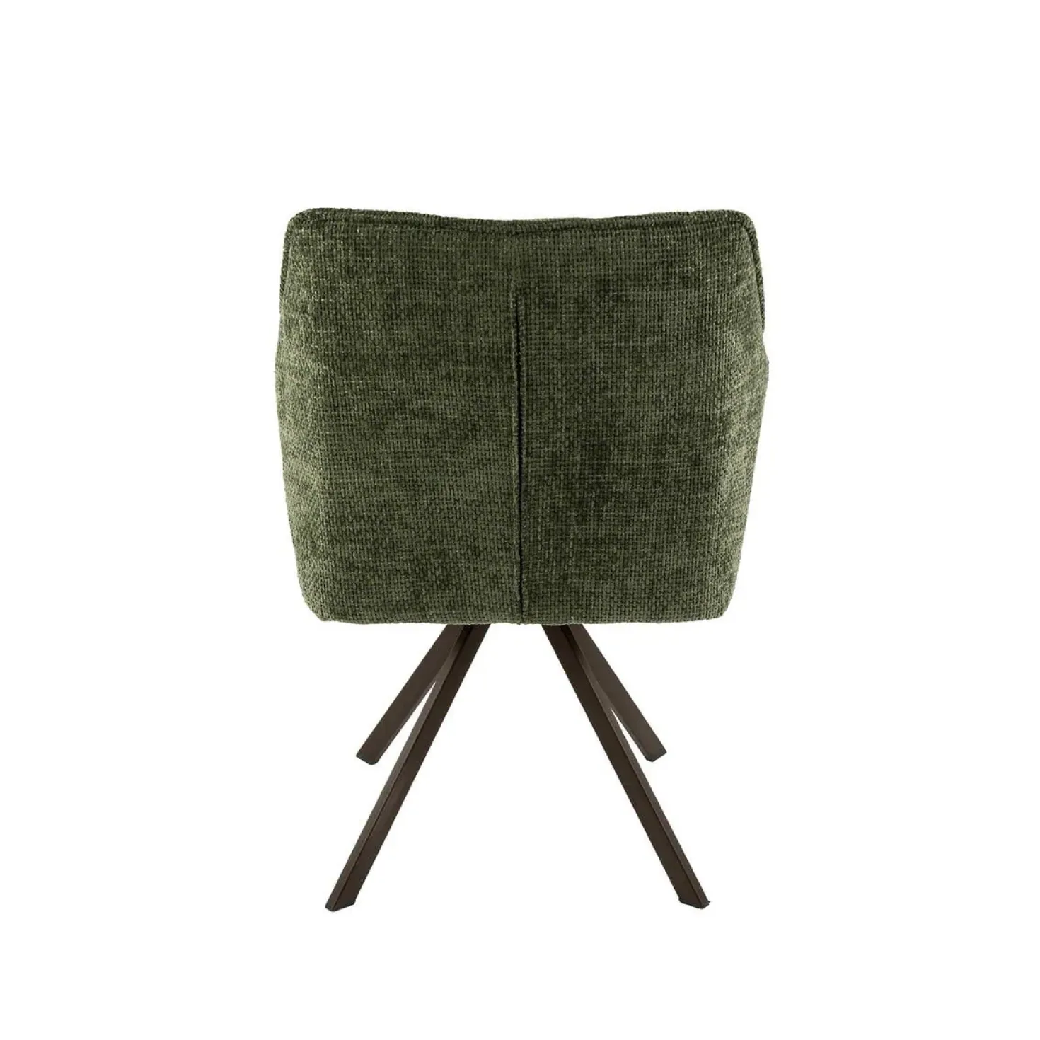 Kelly Eetkamerstoel Hoven groen met bruin bronzen poot