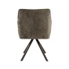 Kelly Eetkamerstoel Hoven taupe met bruin bronzen poot
