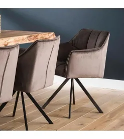 Kelly eetkamerstoel velvet antraciet