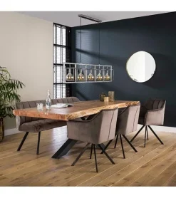 Kelly eetkamerstoel velvet antraciet