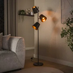 Kenan 3-lichts Vloerlamp Bruin