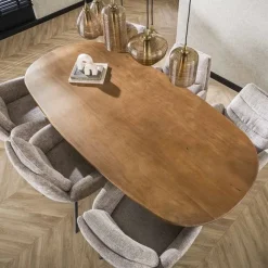 Kevin Eettafel deens ovaal Mangohout 180cm