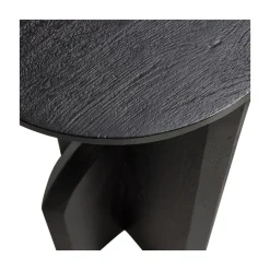 Kioni Smalle bijzettafel acaciahout zwart 30cm