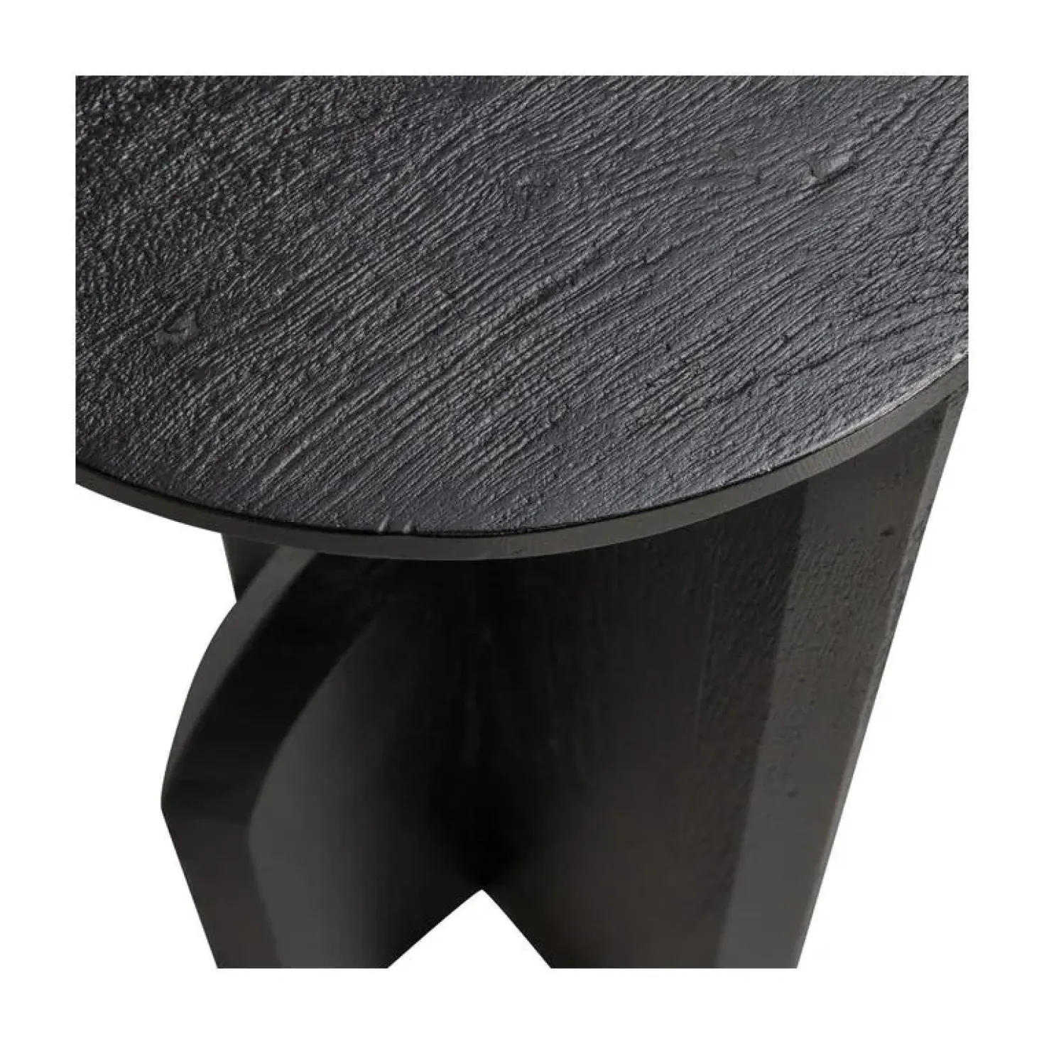 Kioni Smalle bijzettafel acaciahout zwart 30cm