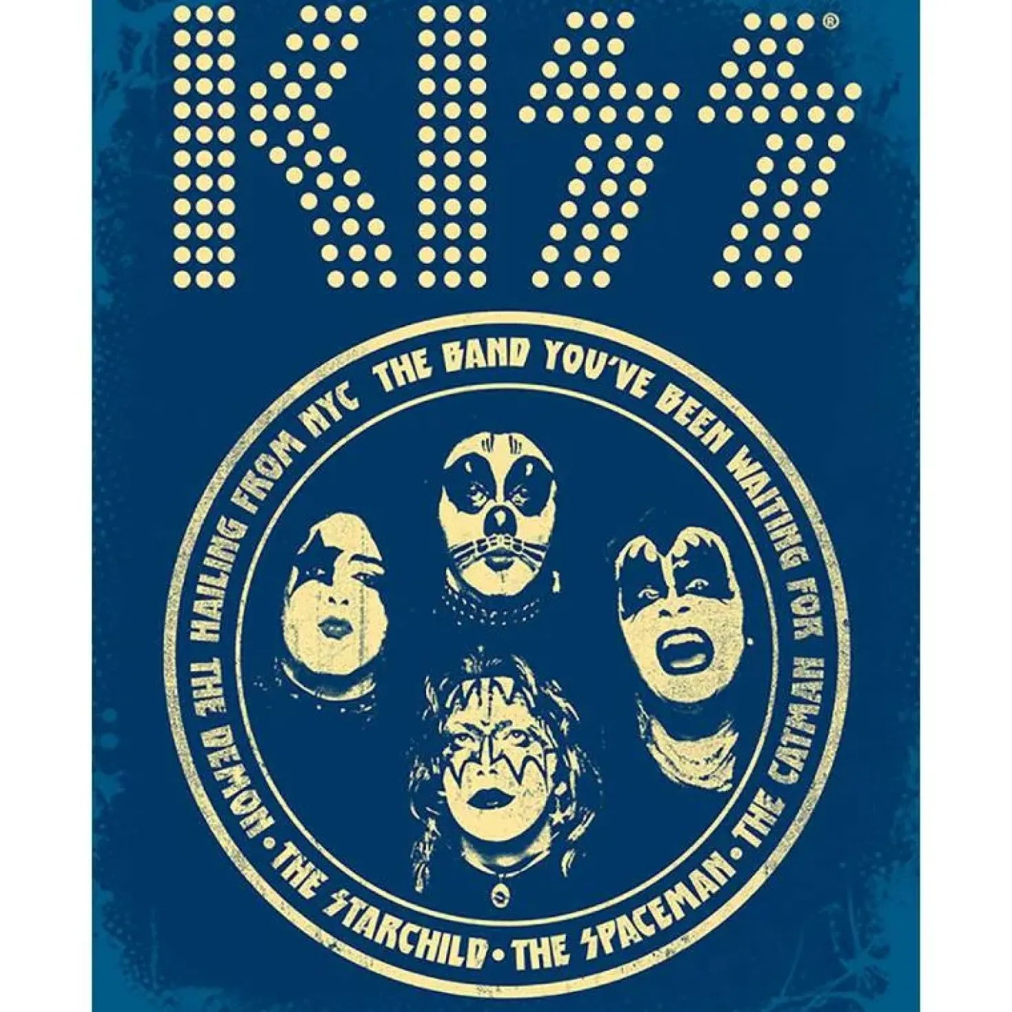 Kiss blue - metalen bord
