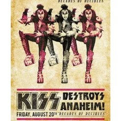 Kiss destroys Anaheim - metalen bord