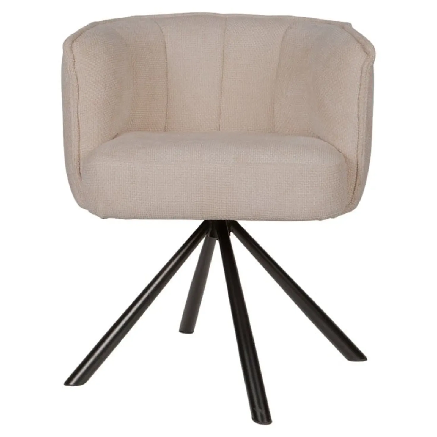 Kivo Draaibare Eetkamerfauteuil Crème