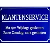 Klantenservice - metalen bord