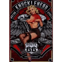 Knucklehead Pin-up - metalen bord