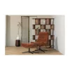 Kube Draaifauteuil met hocker bruin