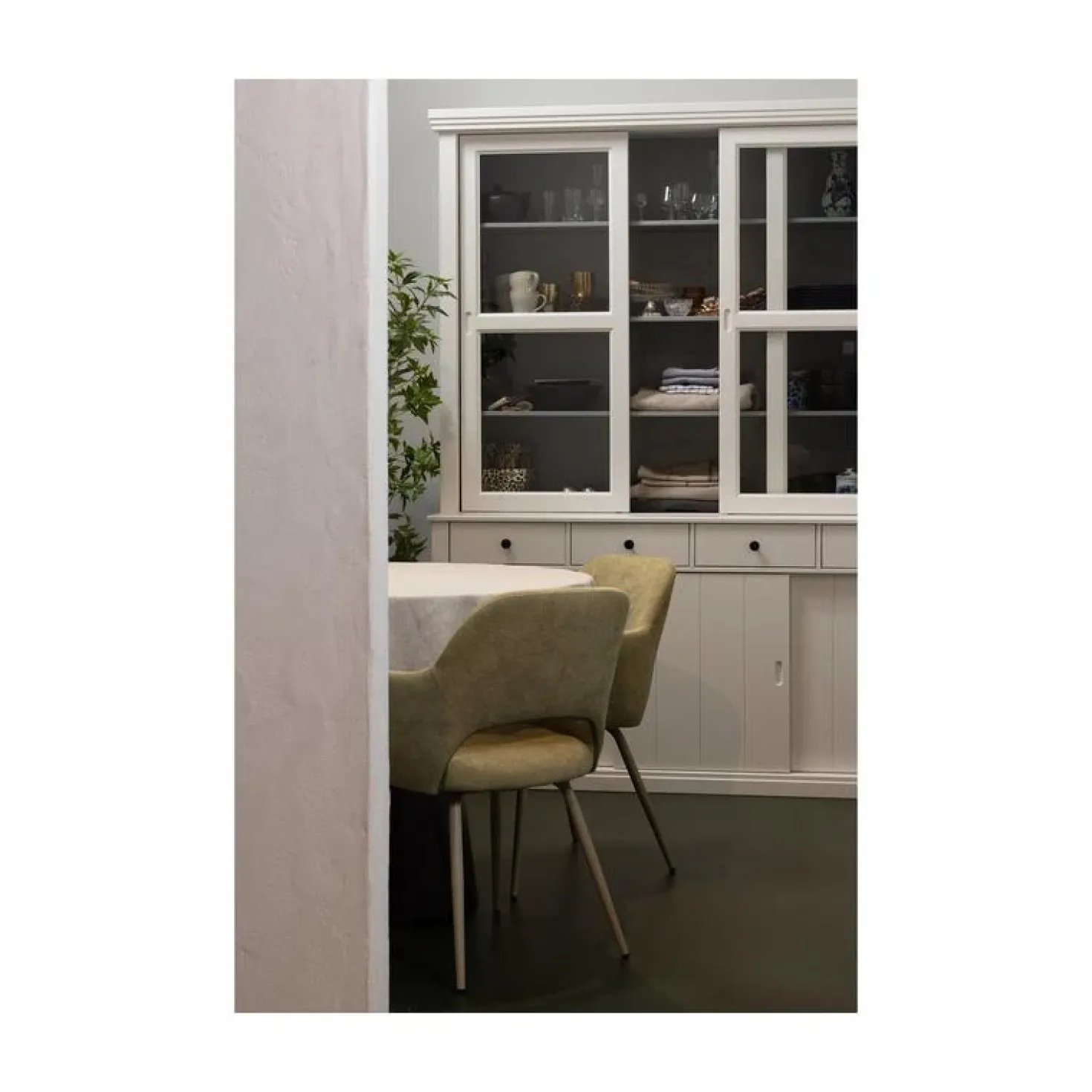 Lagos Buffetkast grenen wit 166cm