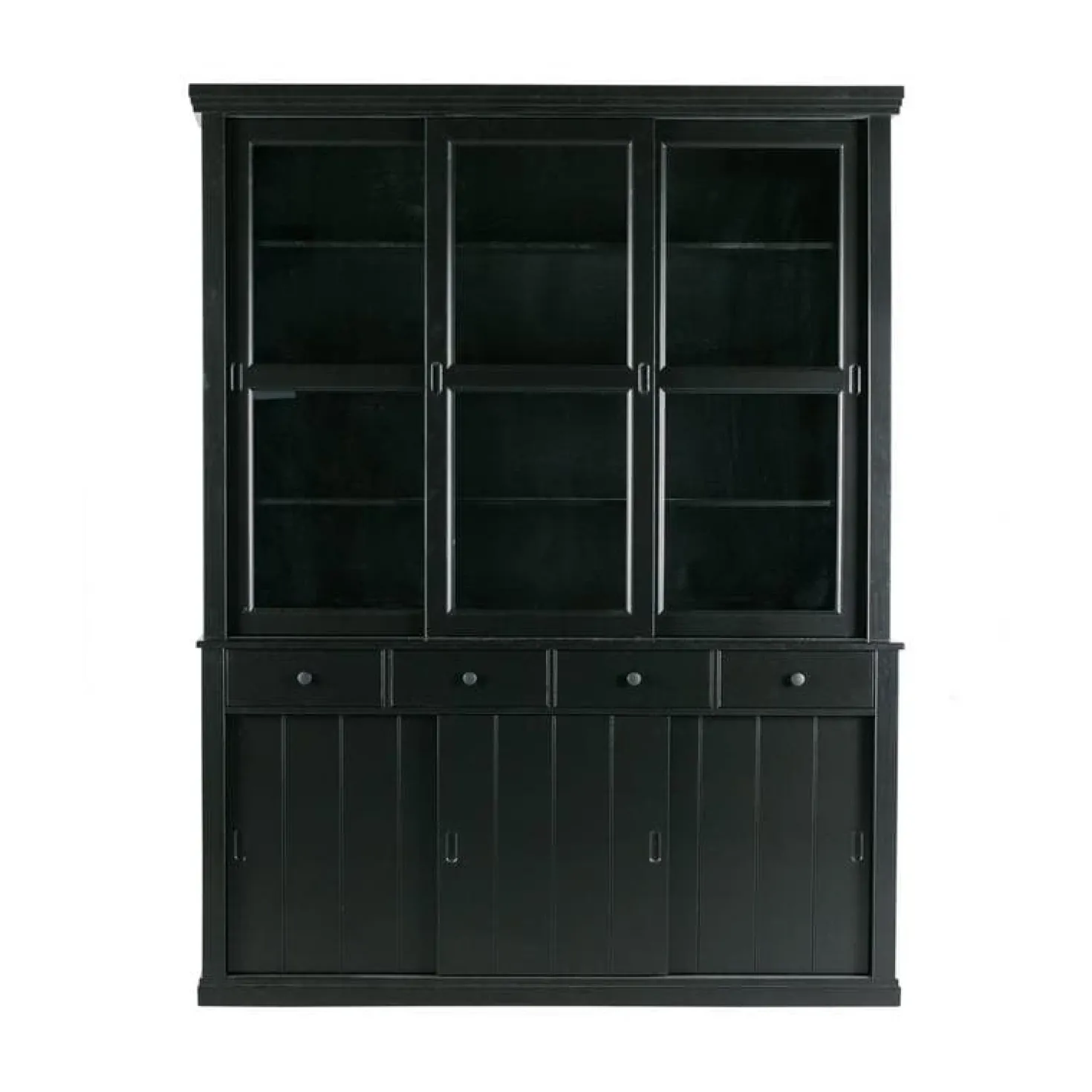Lagos Buffetkast grenen zwart 166cm