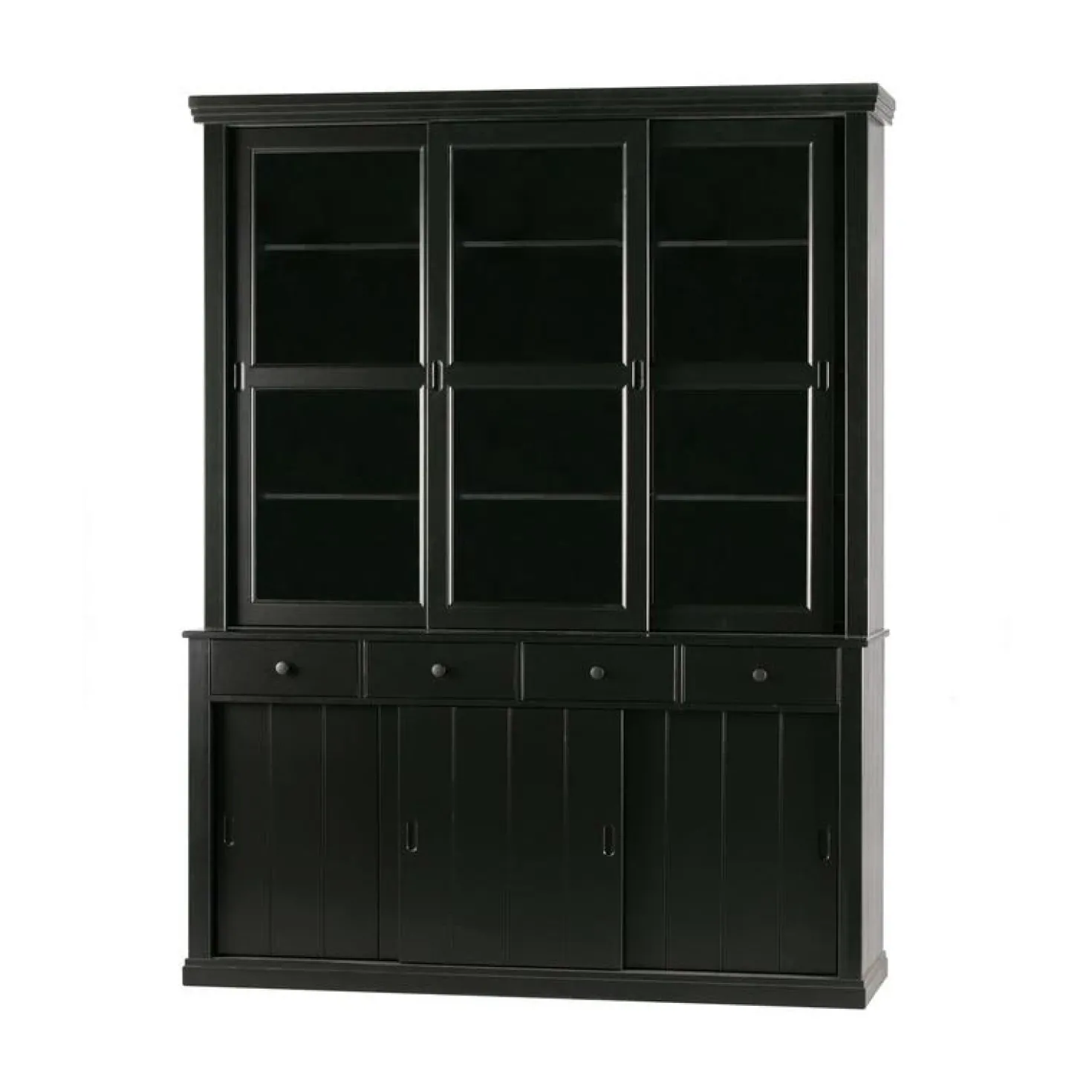 Lagos Buffetkast grenen zwart 166cm
