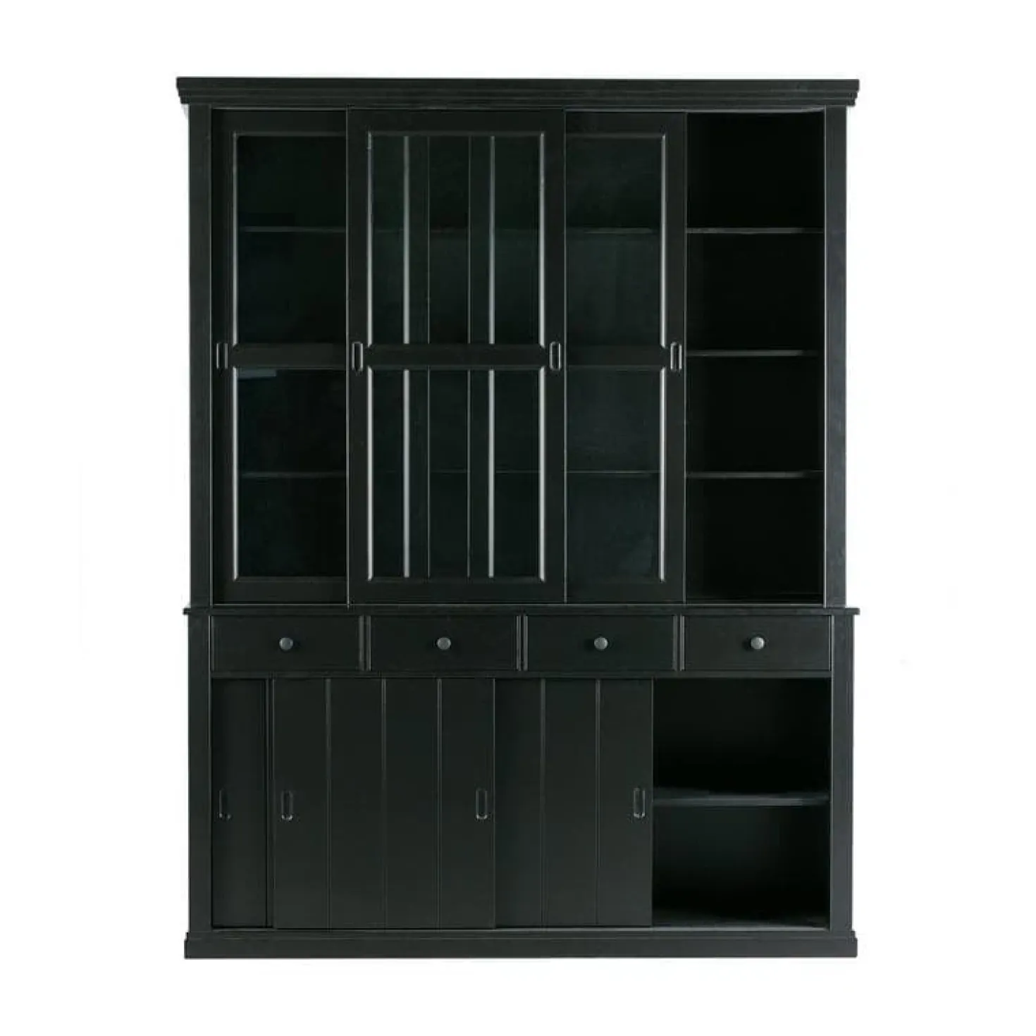 Lagos Buffetkast grenen zwart 166cm