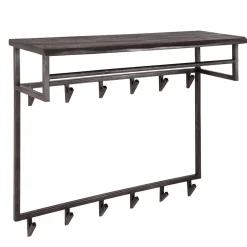 Lanco kapstok hoog industrieel 100cm 12 haken zwart