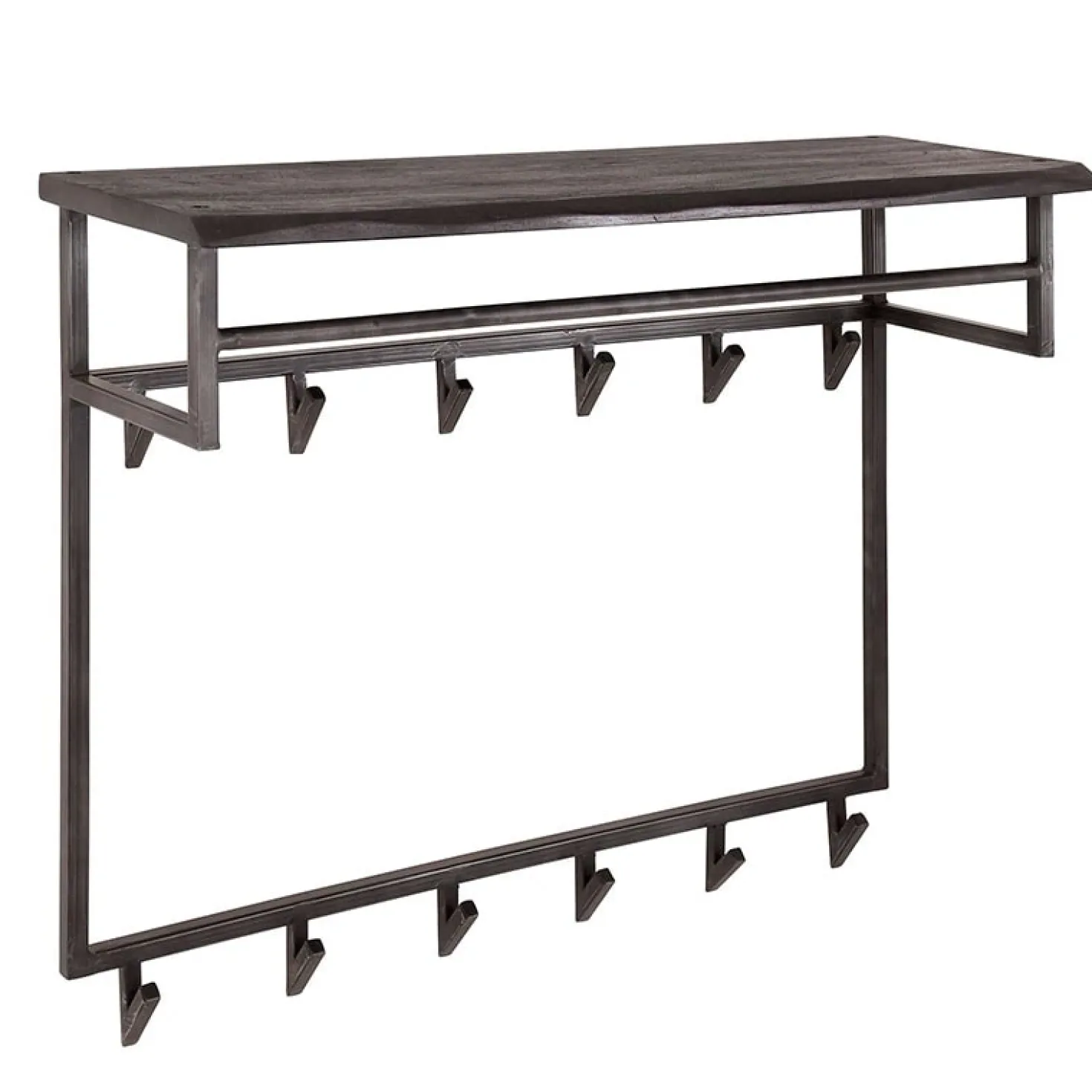 Lanco kapstok hoog industrieel 100cm 12 haken zwart
