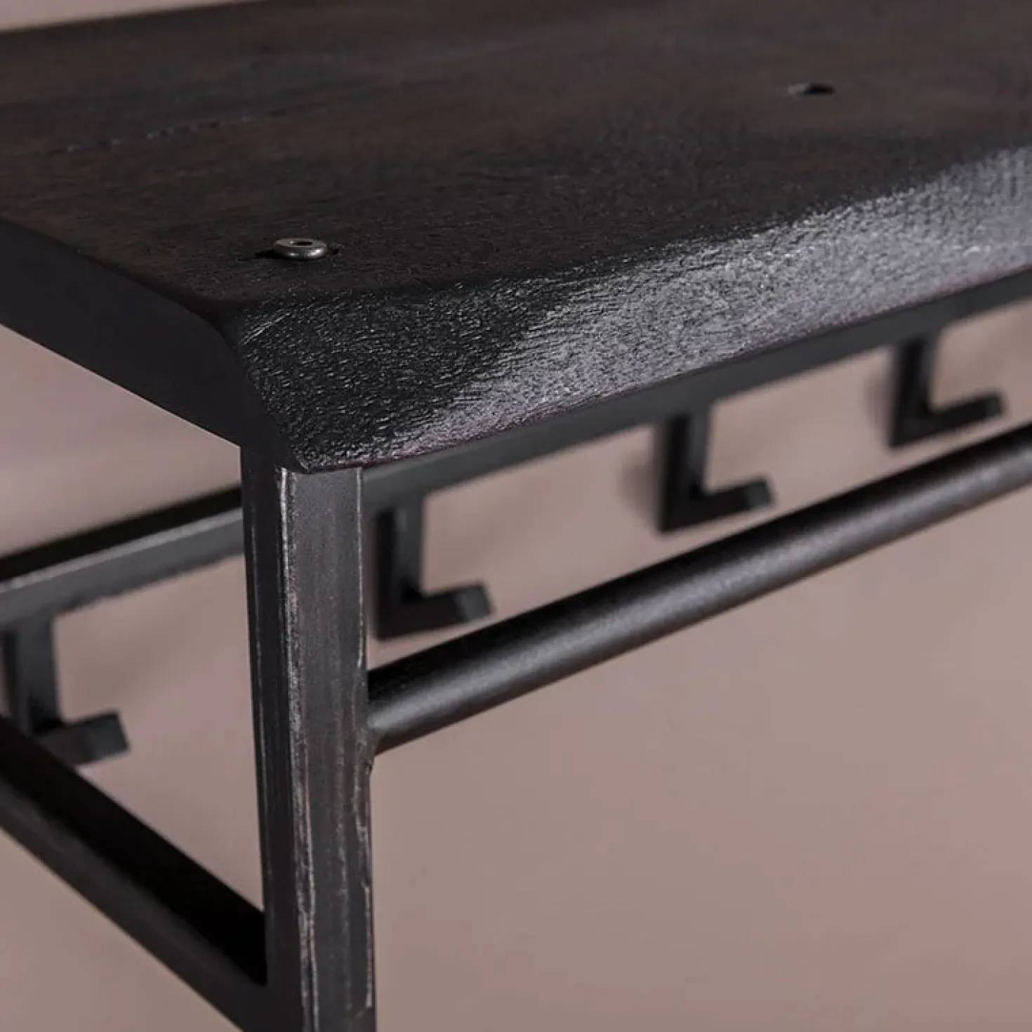 Lanco kapstok industrieel 100cm zwart