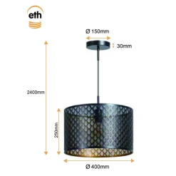 Laser 1-lichts Hanglamp 40cm