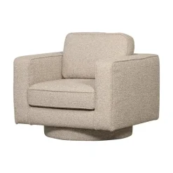 Lazy Draaifauteuil bouclé naturel
