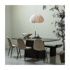 Leah Eettafel MDF donkerbruin 200cm
