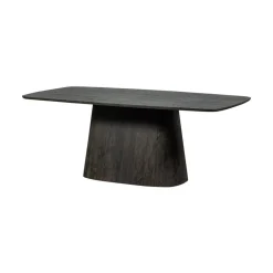 Leah Eettafel MDF donkerbruin 200cm